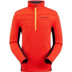 Spyder Men's Encore Half Zip Fleece Jacket -Sport Ski Equipment 191252644 encore halfz flc ebny volc