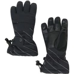 Spyder Girls Synthesis Ski Glove -Sport Ski Equipment 197056 spyn syn glv black l