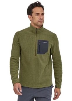 Patagonia Men's R1 Air Zip-Neck -Sport Ski Equipment 2122 patagonia mensr1airzipneck palogreen2