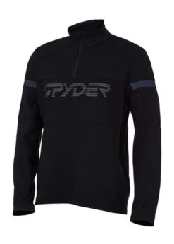 Spyder Men's Speed Half Zip Fleece Jacket -Sport Ski Equipment 2122 spyder mensspeedhalfzipfleecejacket black2