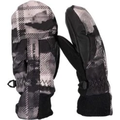 Obermeyer Obermeyer Thumbs Up Mitten Print - Youth -Sport Ski Equipment 7802419106 obe thumbs up mit print str pld side