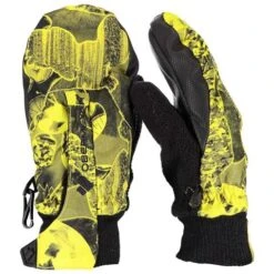 Obermeyer Obermeyer Thumbs Up Mitten Print - Youth -Sport Ski Equipment 7802419187 obe thumbs up mit print nite vision side