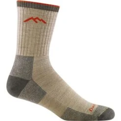 Darn Tough Socks Men's Darn Tough Hiker Micro Crew Midweight With Cushion Sock -Sport Ski Equipment fw22 dt 1466 oatmeal