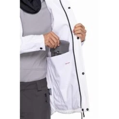 686 Men's Waterproof Coaches Jacket -Sport Ski Equipment fw23 686 menswaterproofcoachesjacket white 7
