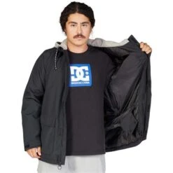 DC Shoes Men's Bandwidth Jacket -Sport Ski Equipment fw23 dc mensbandwidthjacket black 3