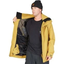 DC Shoes Men's Command 45K Jacket -Sport Ski Equipment fw23 dc menscommand45kjacket bronzemist 4