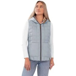 Obermeyer Women's Zoe Reversible Down Vest -Sport Ski Equipment fw23 obermeyer womenszoereversibledownvest shale