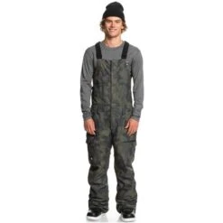 Quiksilver Men's Utility Bib 26 Quiksilver Men's Utility Bib -Sport Ski Equipment fw23 quiksilver mensutilitybib trueblackfadeoutcamo 1