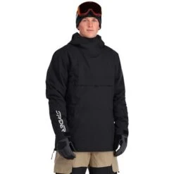 Spyder Men's All Out Anorak -Sport Ski Equipment fw23 spyder mensalloutanorak black 1