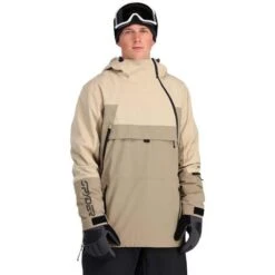 Spyder Men's All Out Anorak -Sport Ski Equipment fw23 spyder mensalloutanorak timberwolf 1