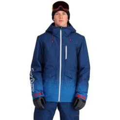 Spyder Men's Anthem GTX Insulated Jacket -Sport Ski Equipment fw23 spyder mensanthemgtxinsulatedjacket fadedgeocollegiate 1
