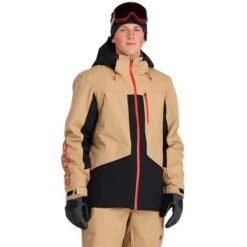 Spyder Men's Anthem GTX Insulated Jacket -Sport Ski Equipment fw23 spyder mensanthemgtxinsulatedjacket tanninblack 1