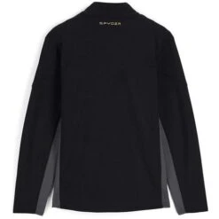 Spyder Men's Bandit Full Zip Fleece Jacket -Sport Ski Equipment fw23 spyder mensbanditfullzipfleecejacket blackcitron 2