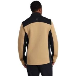 Spyder Men's Encore Half Zip Fleece Jacket -Sport Ski Equipment fw23 spyder mensencorehalfzipfleecejacket blacktannin 2