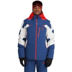 Spyder Men's Leader Jacket -Sport Ski Equipment fw23 spyder mensleadergtxjacket abyssvolcano 1