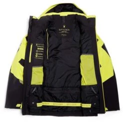 Spyder Men's Leader Jacket -Sport Ski Equipment fw23 spyder mensleadergtxjacket blackcitron 5