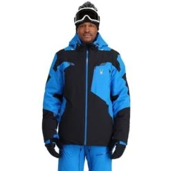 Spyder Men's Leader Jacket -Sport Ski Equipment fw23 spyder mensleadergtxjacket blackcollegiate 1