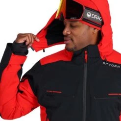 Spyder Men's Monterosa GTX Jacket -Sport Ski Equipment fw23 spyder mensmonterosagtxjacket blackvolcano 8