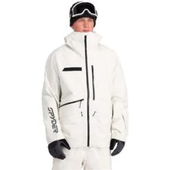 Spyder Men's Sanction Jacket -Sport Ski Equipment fw23 spyder menssanctionjacket vanillaice 1
