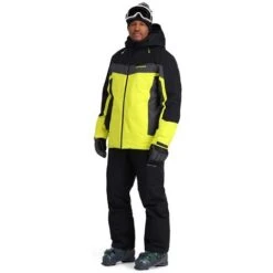 Spyder Men's Seventy - Eight Jacket -Sport Ski Equipment fw23 spyder mensseventyeightjacket blackcitron 3