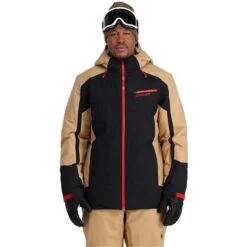 Spyder Men's Seventy - Eight Jacket -Sport Ski Equipment fw23 spyder mensseventyeightjacket blacktannin 1