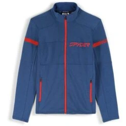 Spyder Men's Speed Full Zip Fleece Jacket -Sport Ski Equipment fw23 spyder mensspeedfullzipfleecejacket abyssvolcano 3