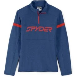 Spyder Men's Speed Half Zip Fleece Jacket -Sport Ski Equipment fw23 spyder mensspeedhalfzipfleecejacket abyssvolcano 3