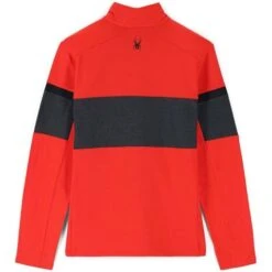 Spyder Men's Speed Half Zip Fleece Jacket -Sport Ski Equipment fw23 spyder mensspeedhalfzipfleecejacket volcanoebony 2