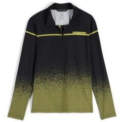 Spyder Men's Spirit Of '78 Zip T-Neck -Sport Ski Equipment fw23 spyder mensspiritof78ziptneck fadedgeocitron 1