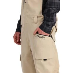 Spyder Men's Terrain Bib -Sport Ski Equipment fw23 spyder mensterrainbib safari 3