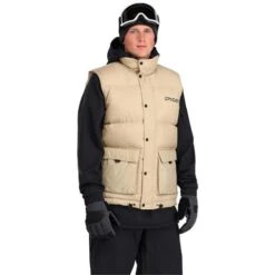 Spyder Men's Windom Down Insulated Jacket -Sport Ski Equipment fw23 spyder menswindomdowninsulatedvest safari 1