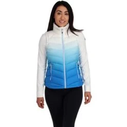Spyder Women's Timeless Down Vest -Sport Ski Equipment fw23 spyder womenstimelessdownvest defrostcollegiate 1