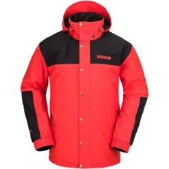 Volcom Men's Longo Gore-Tex Jacket -Sport Ski Equipment fw23 volcom menslongogoretexjacket orangeshock 1