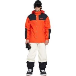 Volcom Men's Longo Gore-Tex Jacket -Sport Ski Equipment fw23 volcom menslongogoretexjacket orangeshock 3