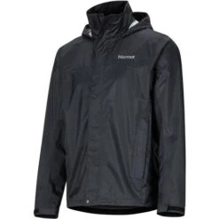 Marmot Men's PreCip Eco Jacket -Sport Ski Equipment m41500 001 angle left precip eco jkt