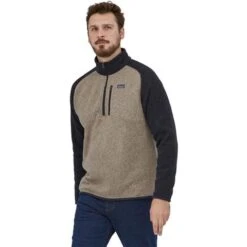 Patagonia Men's Better Sweater 1/4 Zip -Sport Ski Equipment wbs2223 25523 ortn gd1